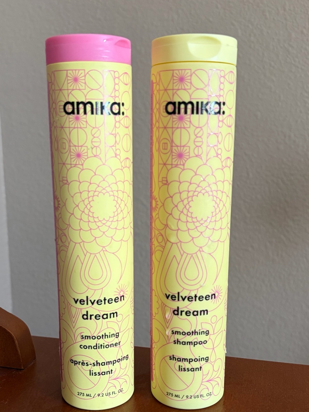 amika Velveteen Dream Shampoo & Conditioner in Yellow